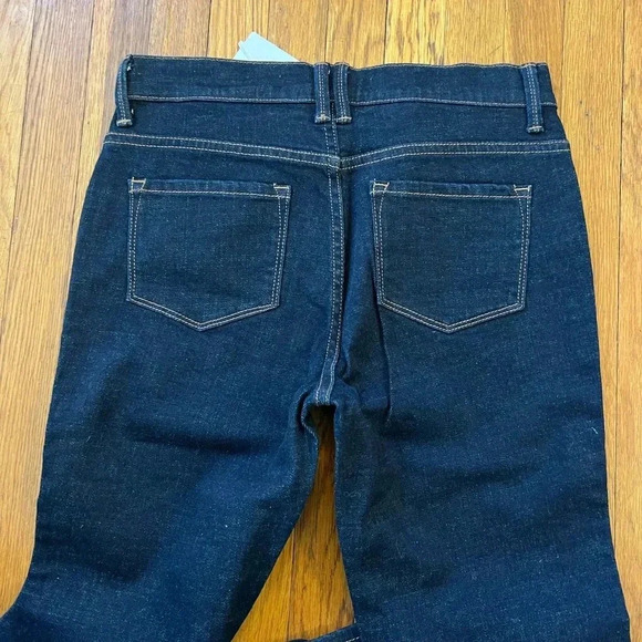 NORDSTROM COLLECTION NWT Dark Denim Jeans Flared - Picture 2 of 5